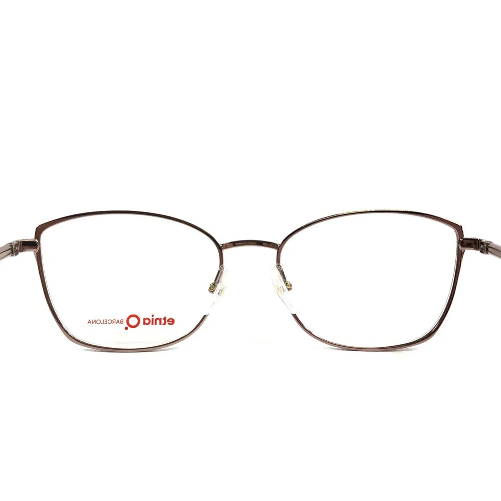 Etnia Barcelona Eyeglasses Frames DORIA PG Pink Gold Cat Eye Wire Rim 55-18-142